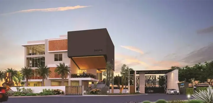 Club Evolve clubhouse and the Abode 99 entrance gate